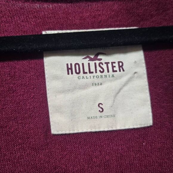 Hollister Vintage Y2K Maroon Knit Cardigan Sweater - Picture 4 of 5